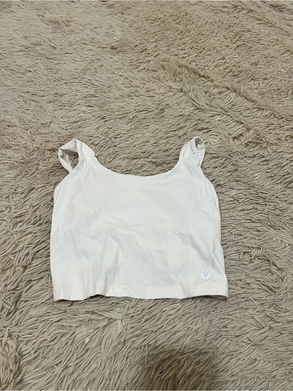 Women's White Cropped Tank Top - Active Comfort